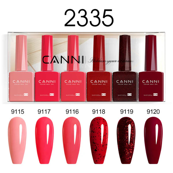 CANNI Hema Free 9ML Nail Gel Color Set 6pcs