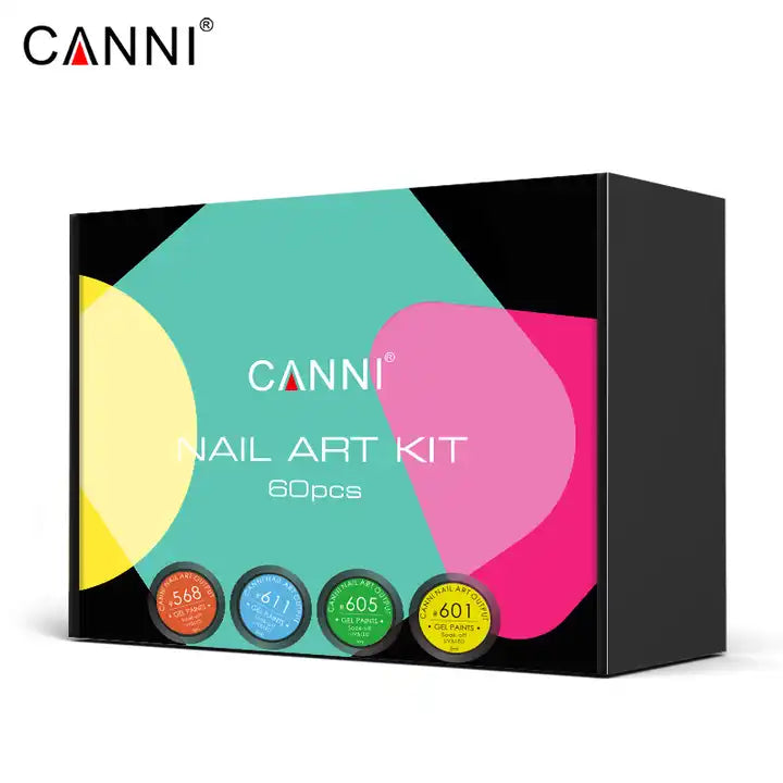 CANNI Nail Art Kit: Gel Paints 60pcs.