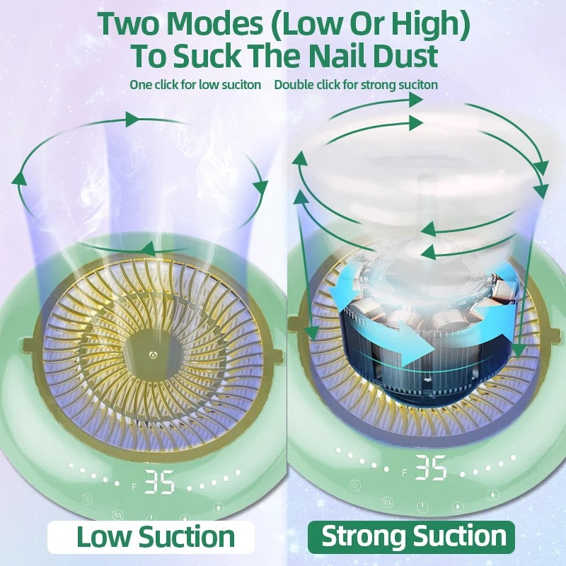 JimDoa JMD-803PRO 2-in-1 NAIL DRILL 35K RPM & DUST COLLECTOR 60W Set