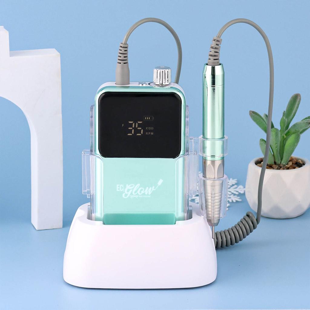 EC Glow Rechargeable UV Nail Lamp 78W + 35,000RPM Metallic Mermaid Drill