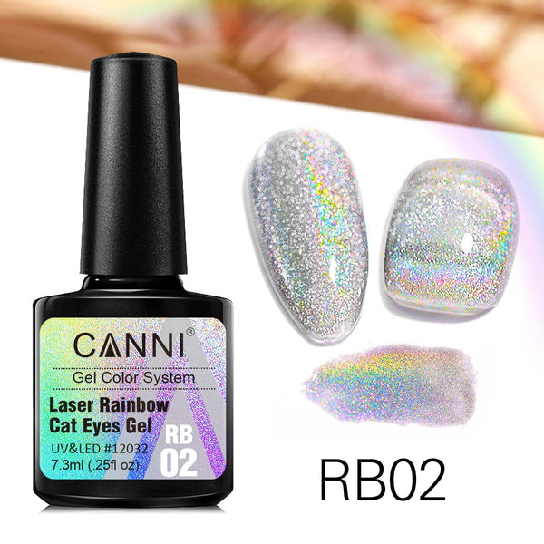 CANNI Laser Rainbow Cat Eyes Gel (RB01-RB06) 7.3ml.
