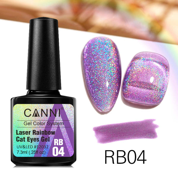 CANNI Laser Rainbow Cat Eyes Gel (RB01-RB06) 7.3ml.