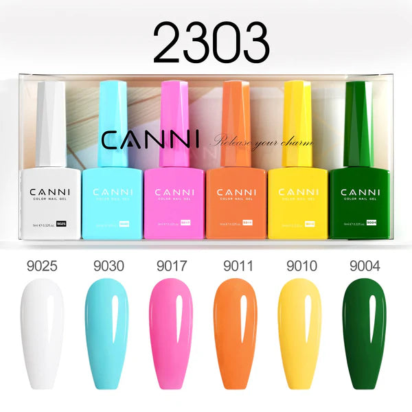 CANNI Hema Free 9ML Nail Gel Color Set 6pcs