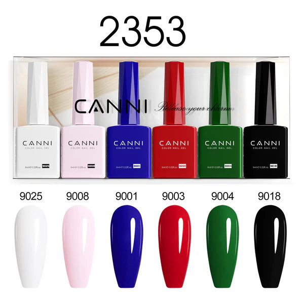 CANNI Hema Free 9ML Nail Gel Color Set 6pcs