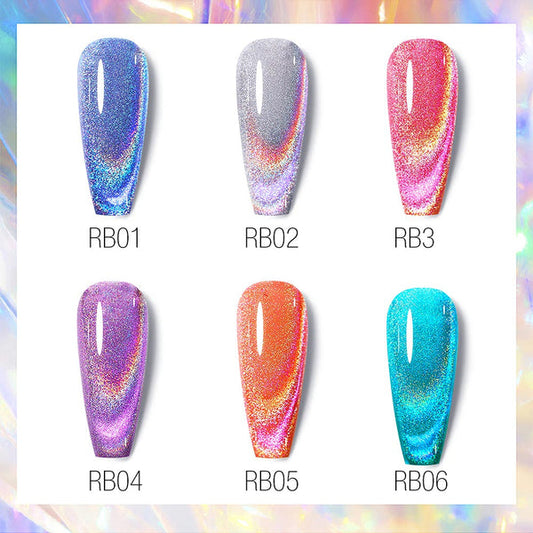 CANNI Laser Rainbow Cat Eyes Gel (RB01-RB06) 7.3ml.