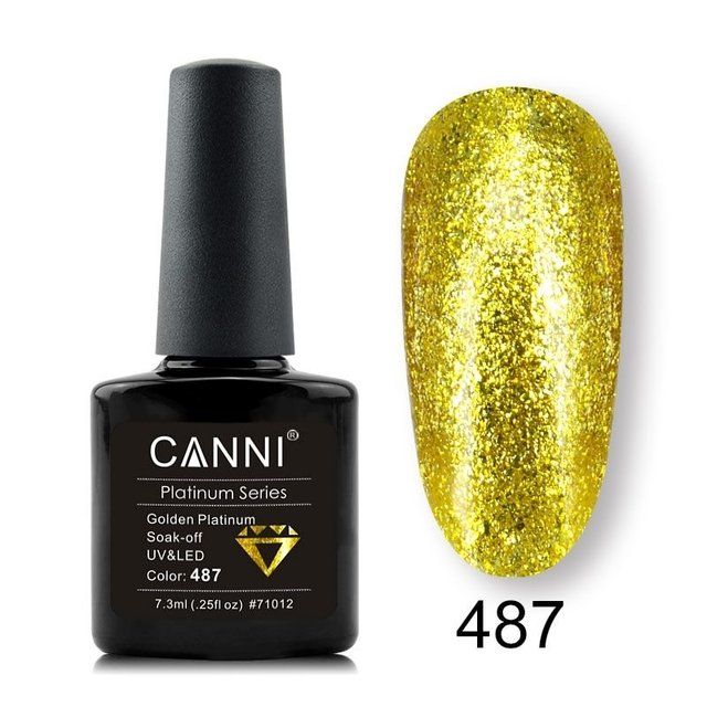 CANNI Platinum Series Glitter Effect Gel Polish 481-489 7.3ml