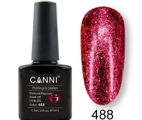 CANNI Platinum Series Glitter Effect Gel Polish 481-489 7.3ml