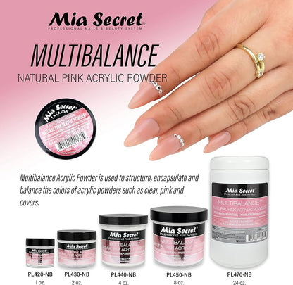 Mia Secret Acrylic Powder Multibalance Natural Pink
