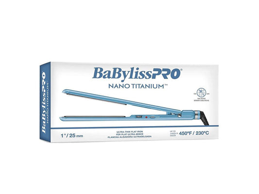 BaBylissPRO Nano Titanium Ultra Thin Flat Iron Hair Straightener