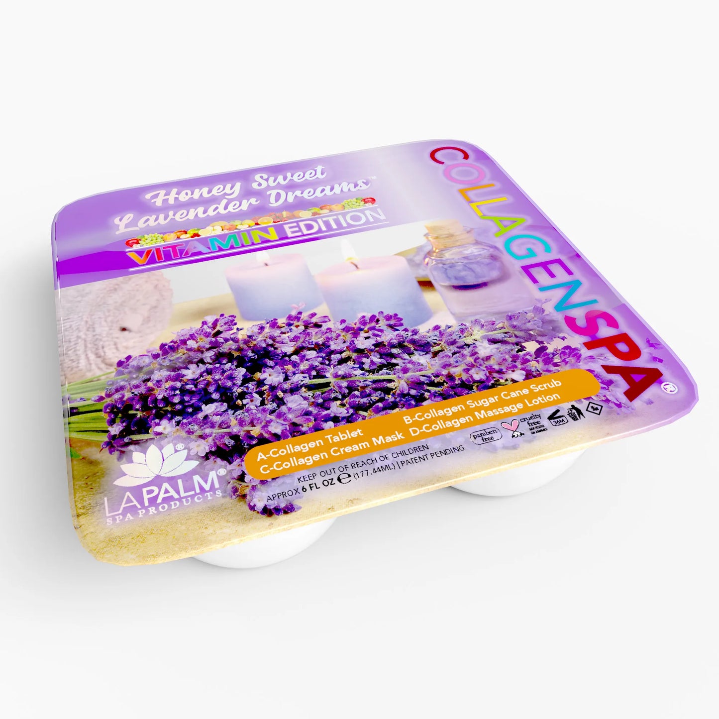 CollagenSpa 4 Step Pedi Tray Honey Sweet Lavender Fields