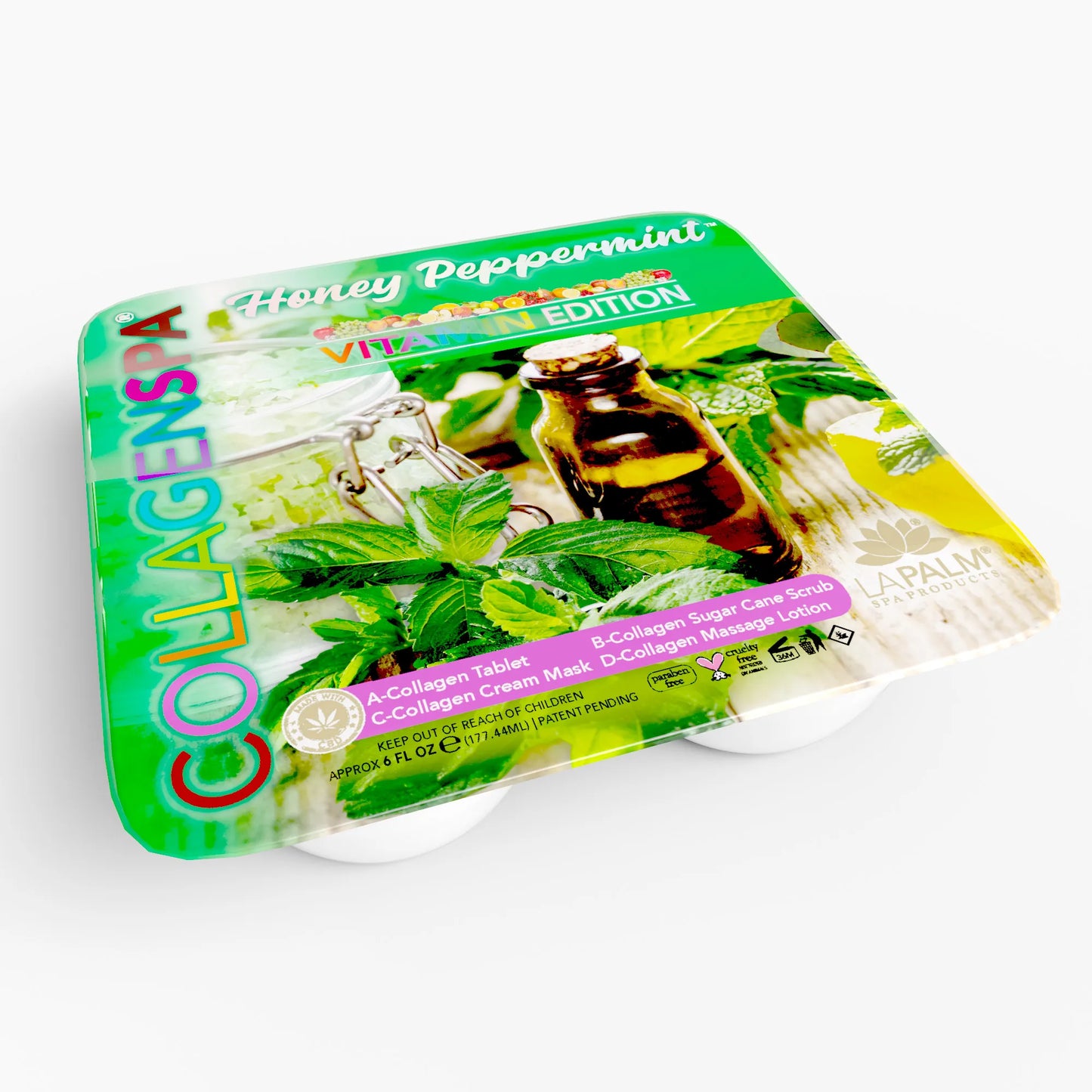 CollagenSpa 4 Step Pedi Tray Honey Pure Peppermint