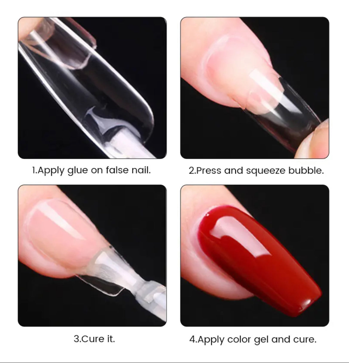 550 Pcs  Soft Gel Nail Tip