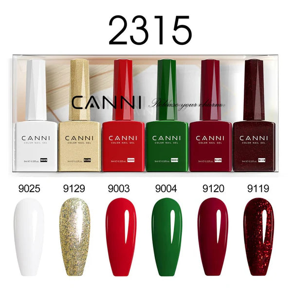 CANNI Hema Free 9ML Nail Gel Color Set 6pcs