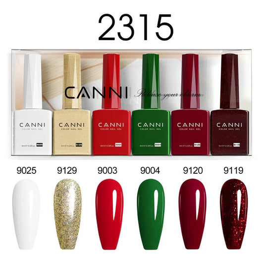 CANNI Hema Free 9ML Nail Gel Color Set 6pcs