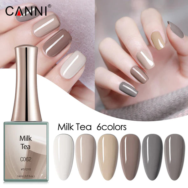 CANNI Milk Tea Color Gel C061-C066 16ml(057oz)