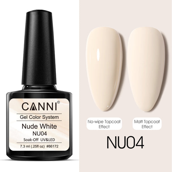 CANNI Nude White Gel Collection (NU01-NU06) 7.3ml.