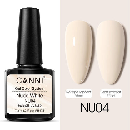 CANNI Nude White Gel Collection (NU01-NU06) 7.3ml.