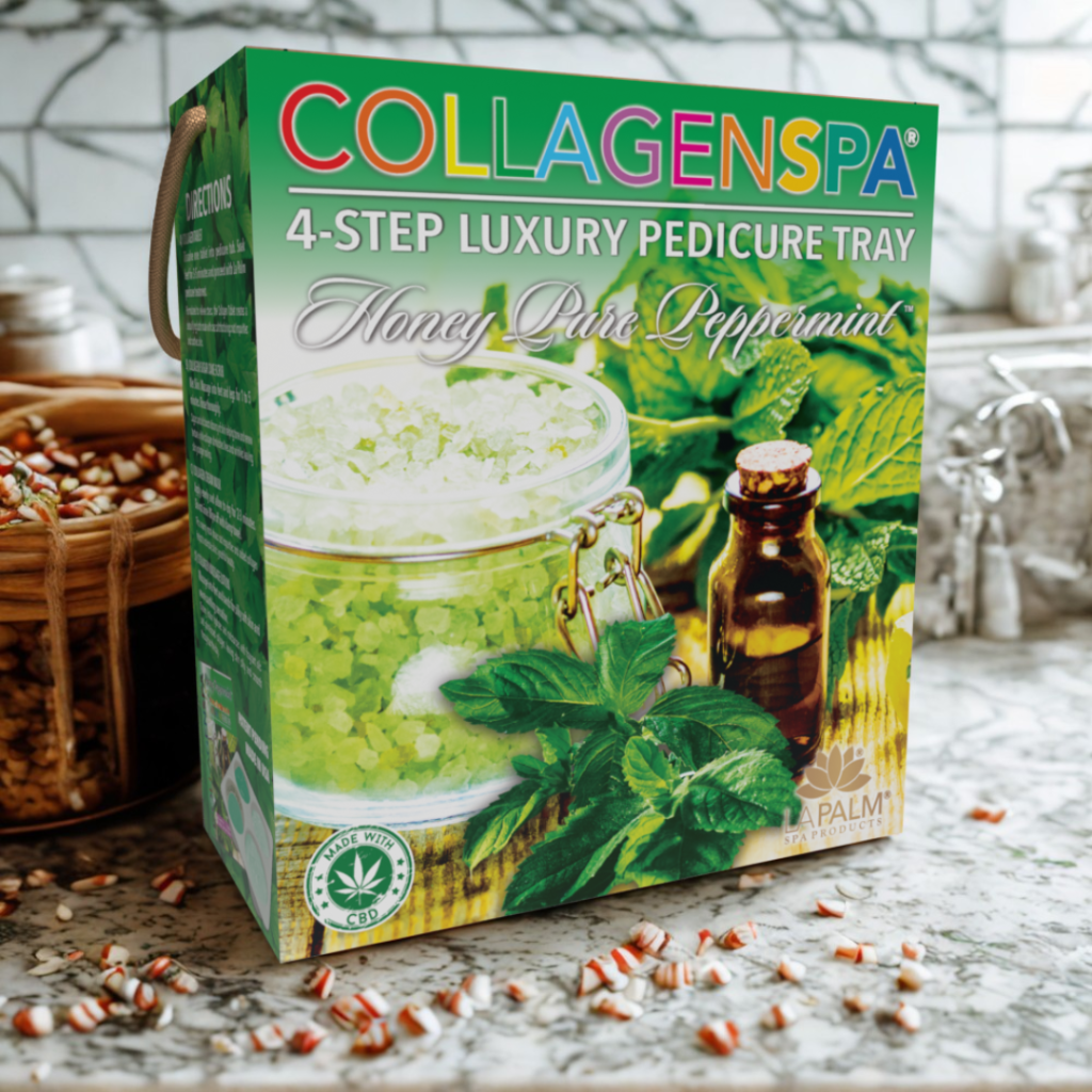 CollagenSpa 4 Step Pedi Tray Honey Pure Peppermint