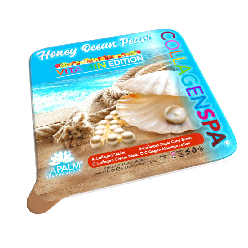 CollagenSpa 4 Step Pedi Tray Honey Ocean Pearl