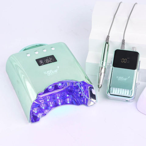 EC Glow Rechargeable UV Nail Lamp 78W + 35,000RPM Metallic Mermaid Drill