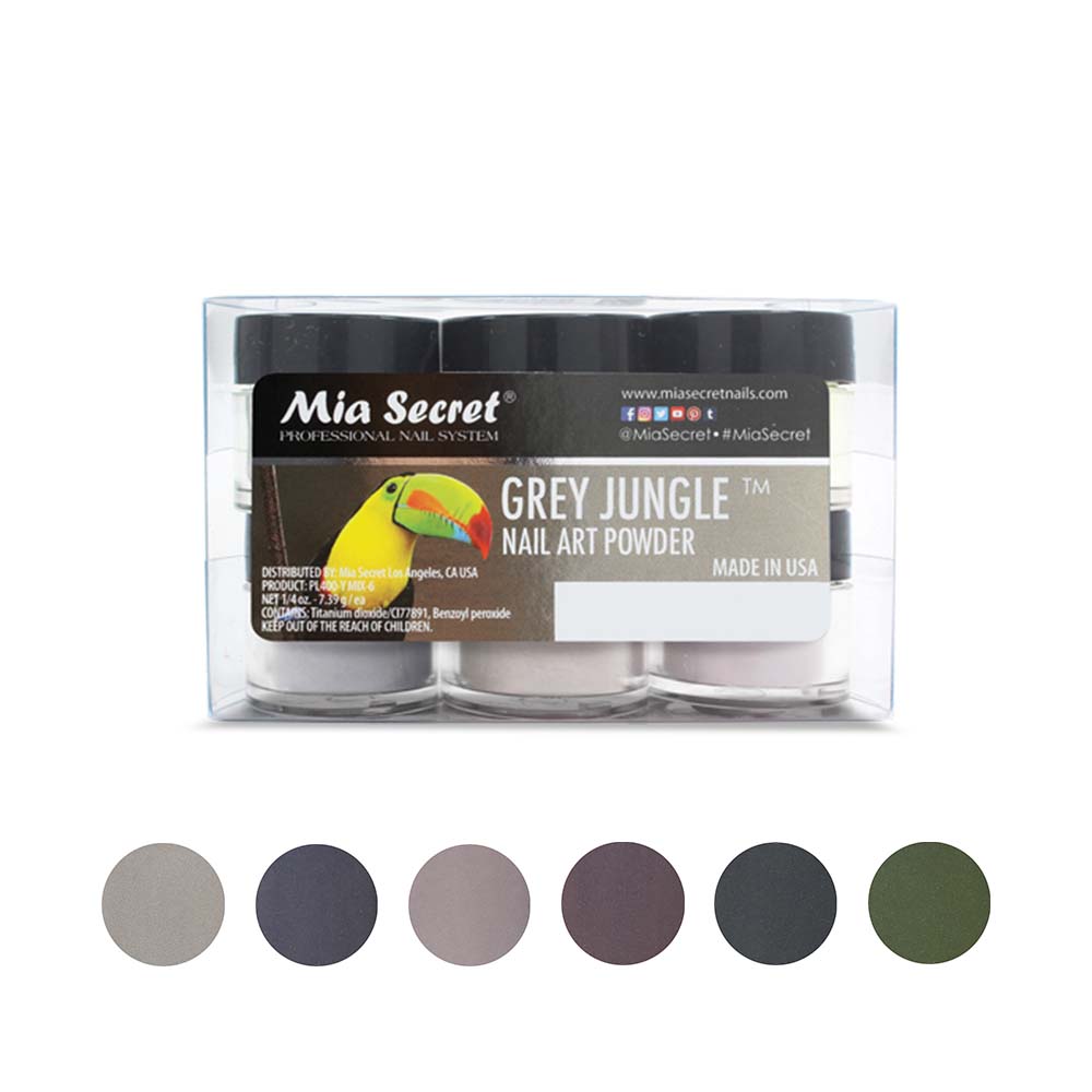 Mia Secret Acrylic Nail Art Powder Grey Jungle