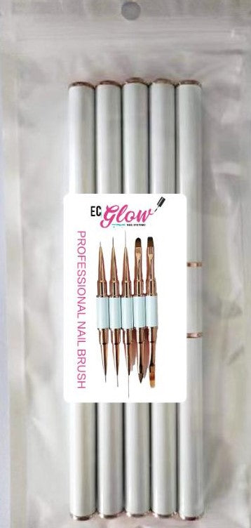 EC Glow Double Nail Brush Set 5pcs