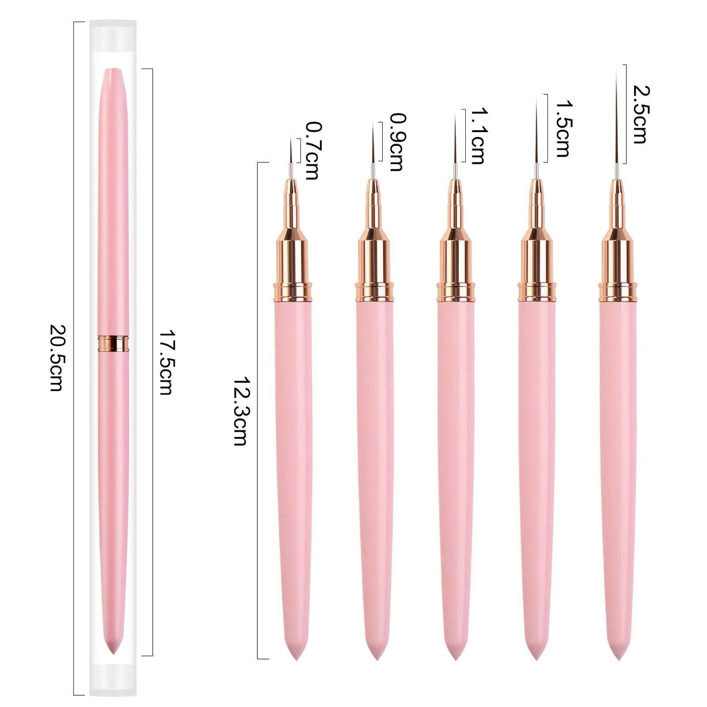 EC Glow Nail Brush 5pcs Set