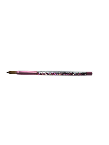 EC Glow Kolinsky Nail Brush Liquid Handle Pink