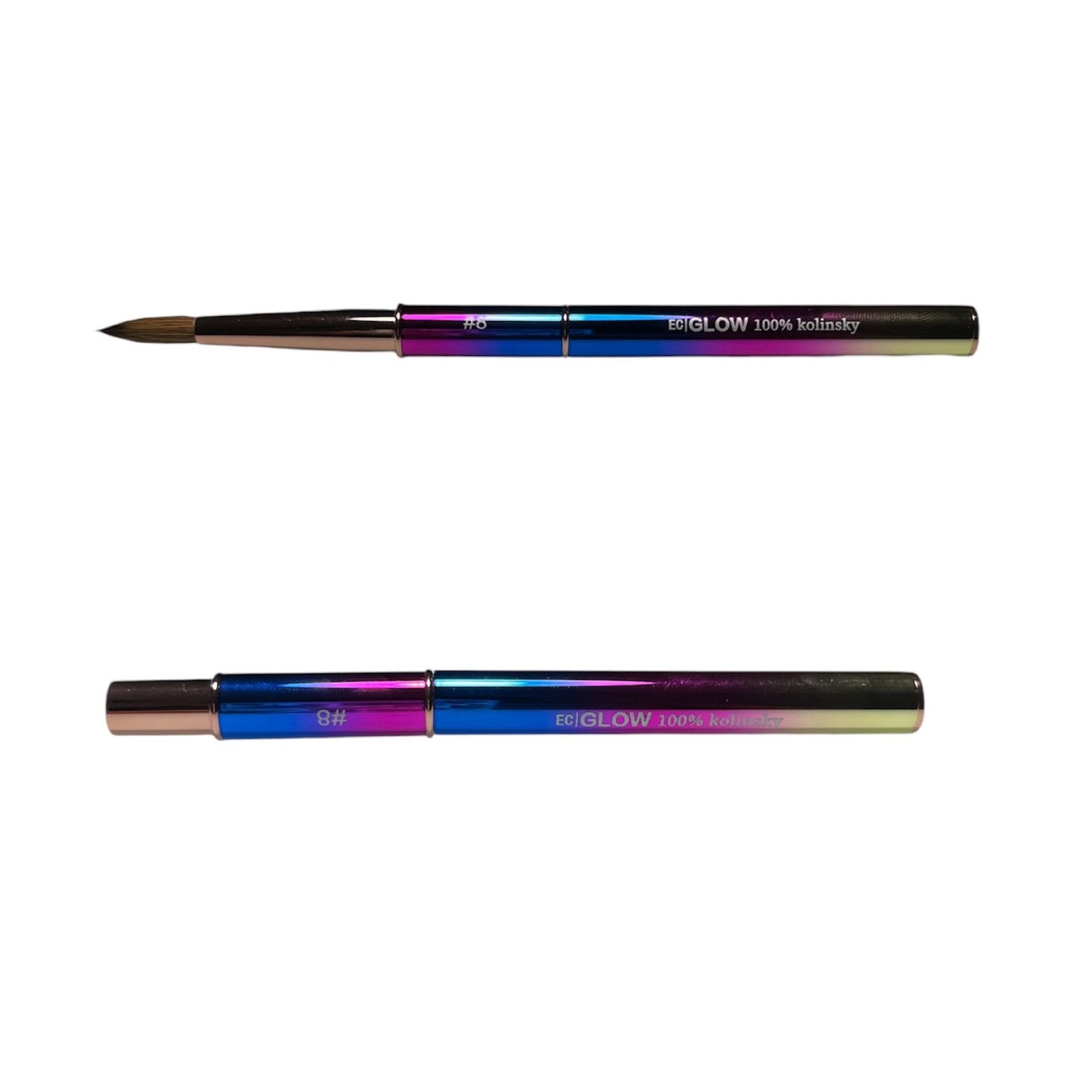 EC Glow Kolinsky Nail Brush Rainbow