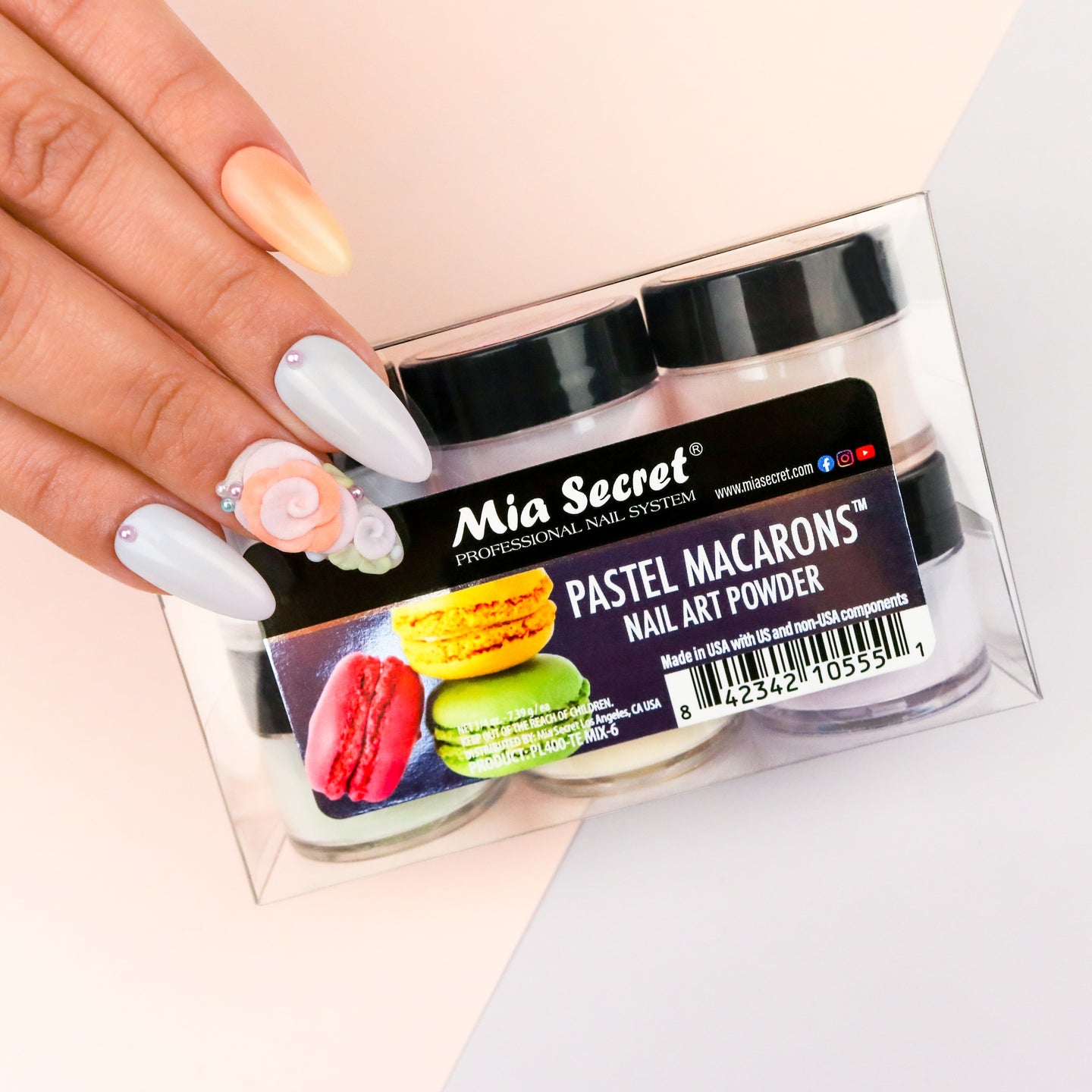 Mia Secret Acrylic Nail Art Powder Pastel Macarons
