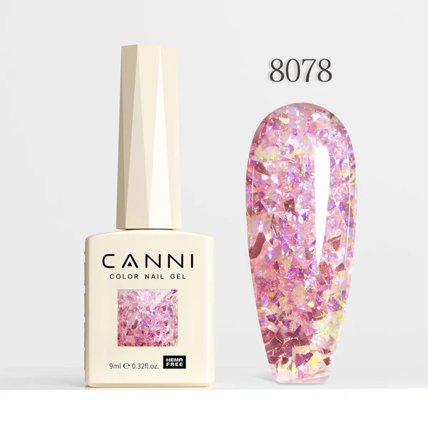 CANNI Hema Free Glitter Nail Gel 9ml - Prism Flash Series