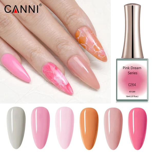 CANNI Pink Dream Gel Polish C259-C264 16ml(.57oz)