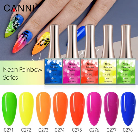 CANNI Neon Rainbow Gel Polish C271-C278 16ml(.57oz)