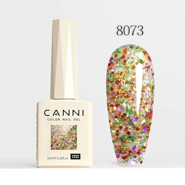 CANNI Hema Free Glitter Nail Gel 9ml - Prism Flash Series