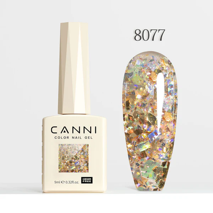 CANNI Hema Free Glitter Nail Gel 9ml - Prism Flash Series