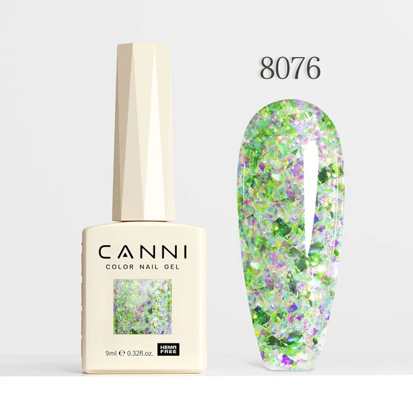 CANNI Hema Free Glitter Nail Gel 9ml - Prism Flash Series