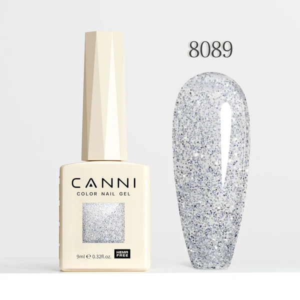 CANNI Hema Free Glitter Nail Gel 9ml - Dawn Crystal Flash Series