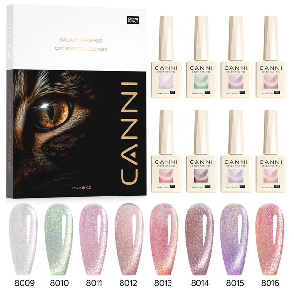 CANNI Hema Free Cat Eye Gel 9ml - Pink Planet Cat Eye Series