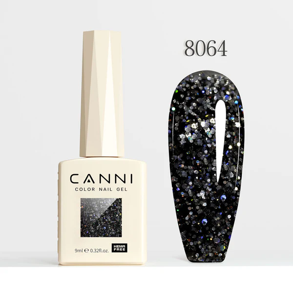 CANNI Hema Free Glitter Nail gel 9ml - Diamond Glitter Series