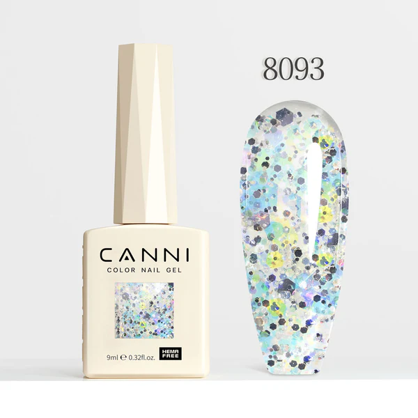 CANNI Hema Free Glitter Nail Gel 9ml - Dawn Crystal Flash Series