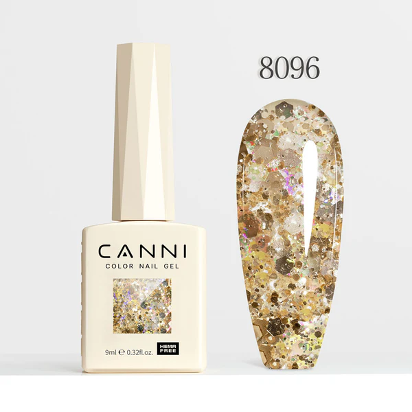 CANNI Hema Free Glitter Nail Gel 9ml - Dawn Crystal Flash Series