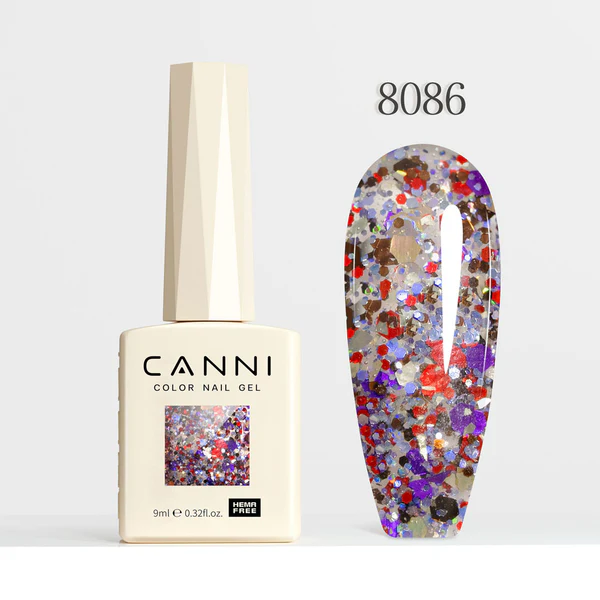 CANNI Hema Free Glitter Nail Gel 9ml - Glitz Flash Series