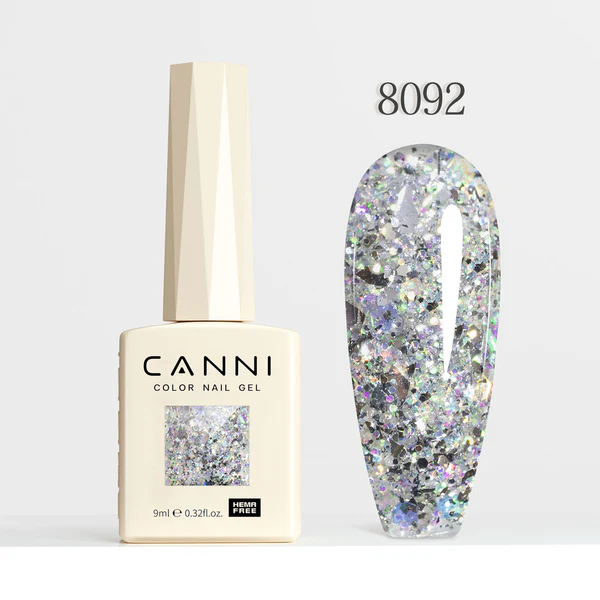 CANNI Hema Free Glitter Nail Gel 9ml - Dawn Crystal Flash Series