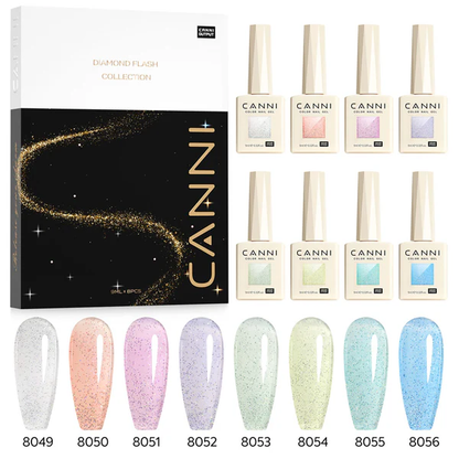 CANNI Hema Free Glitter Nail Gel 9ml - Fairy Glitter Series