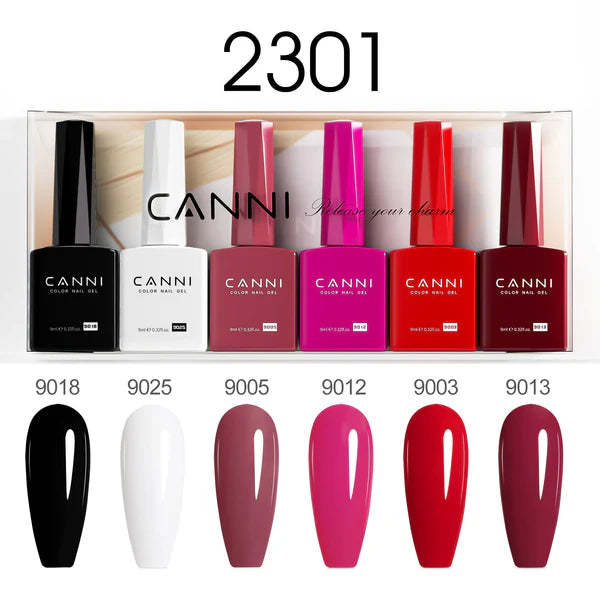 CANNI Hema Free 9ML Nail Gel Color Set 6pcs