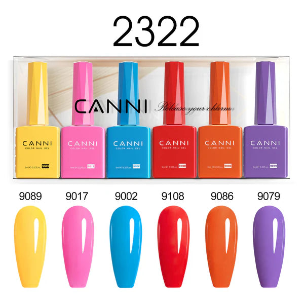 CANNI Hema Free 9ML Nail Gel Color Set 6pcs
