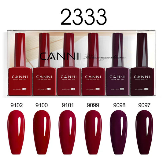 CANNI Hema Free 9ML Nail Gel Color Set 6pcs
