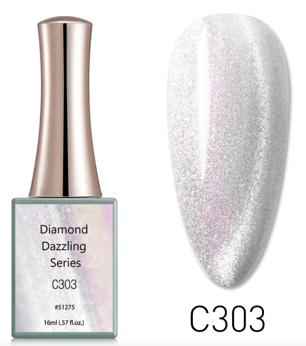 CANNI Diamond Dazzling Nail Polish C303 16ml(.57oz)
