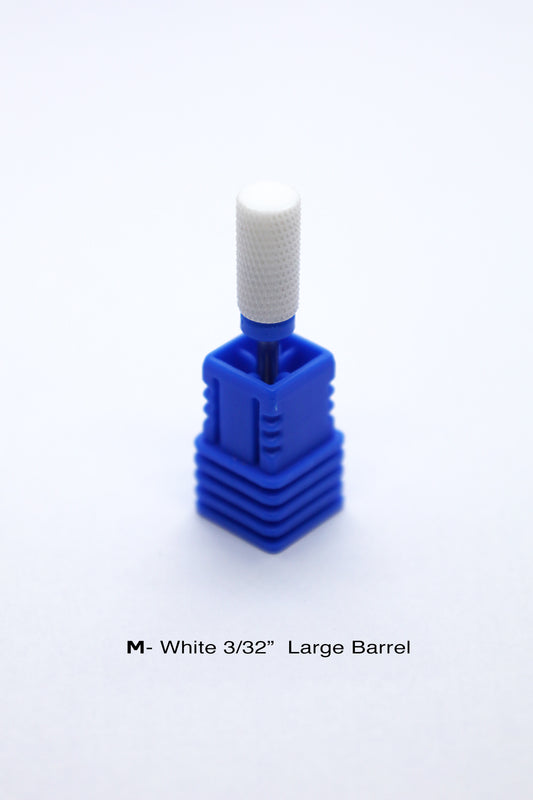 M- White Ceramic  3/32 Large Barrel